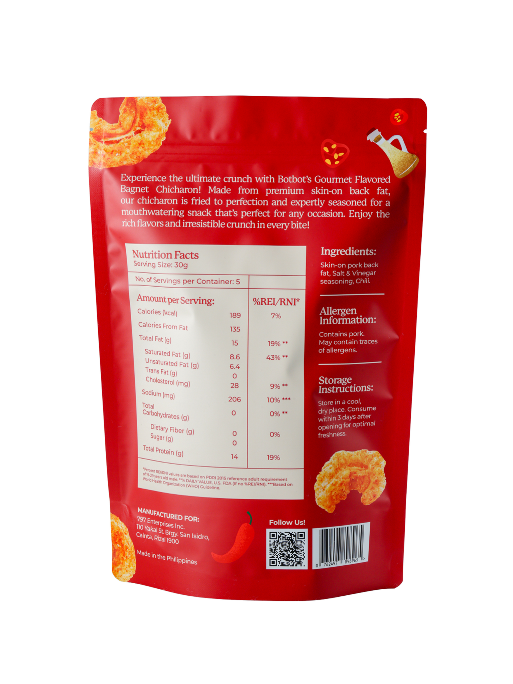 SPICY VINEGAR Gourmet Bagnet Chicharon