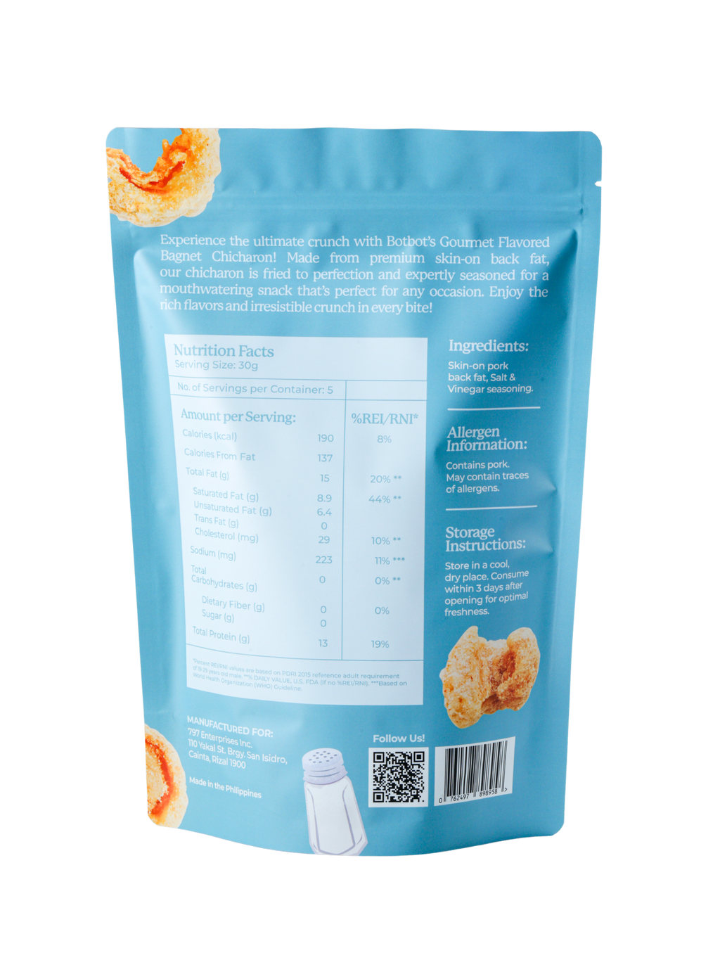 SALT & VINEGAR Gourmet Bagnet Chicharon